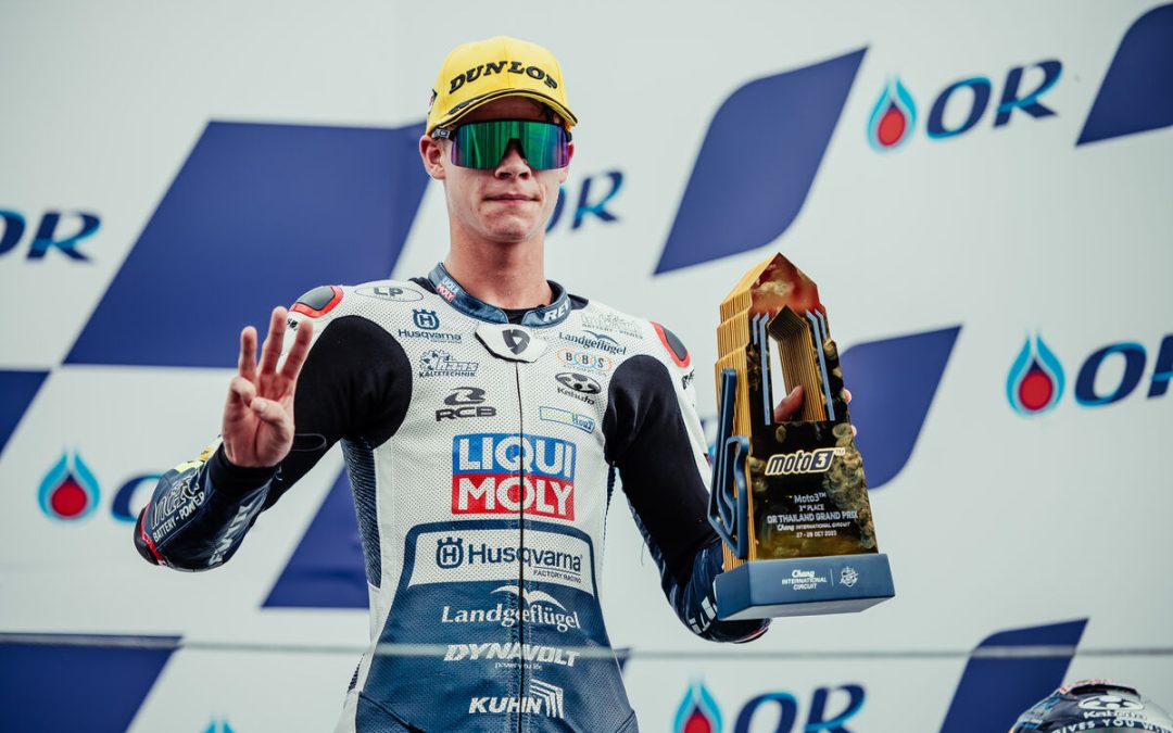 HUSQVARNA MOTORCYCLES HEADS INTO 2023 MOTO3™ TITLE FINALE AFTER STRONG THAI GRAND PRIX FOR VEIJER