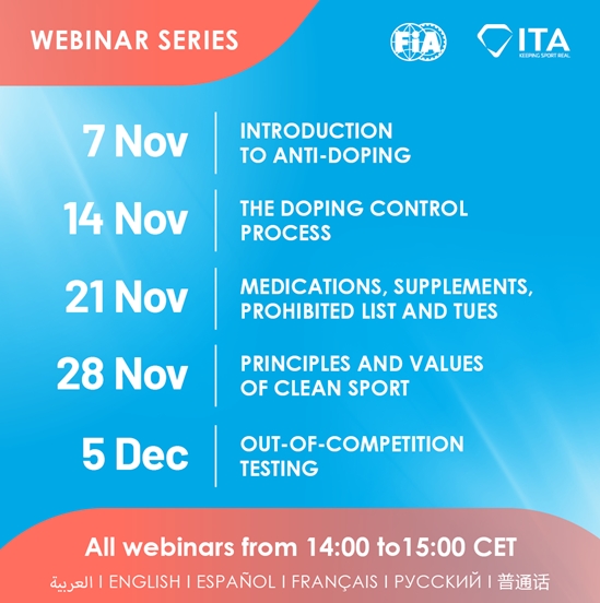 FIA ANTI-DOPING WEBINAR SERIES 