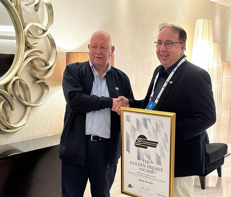 DIETER RENCKEN AWARDED MSA GOLDEN HELMET