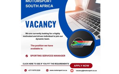VACANCY – SPORTING SERVICES MANAGER