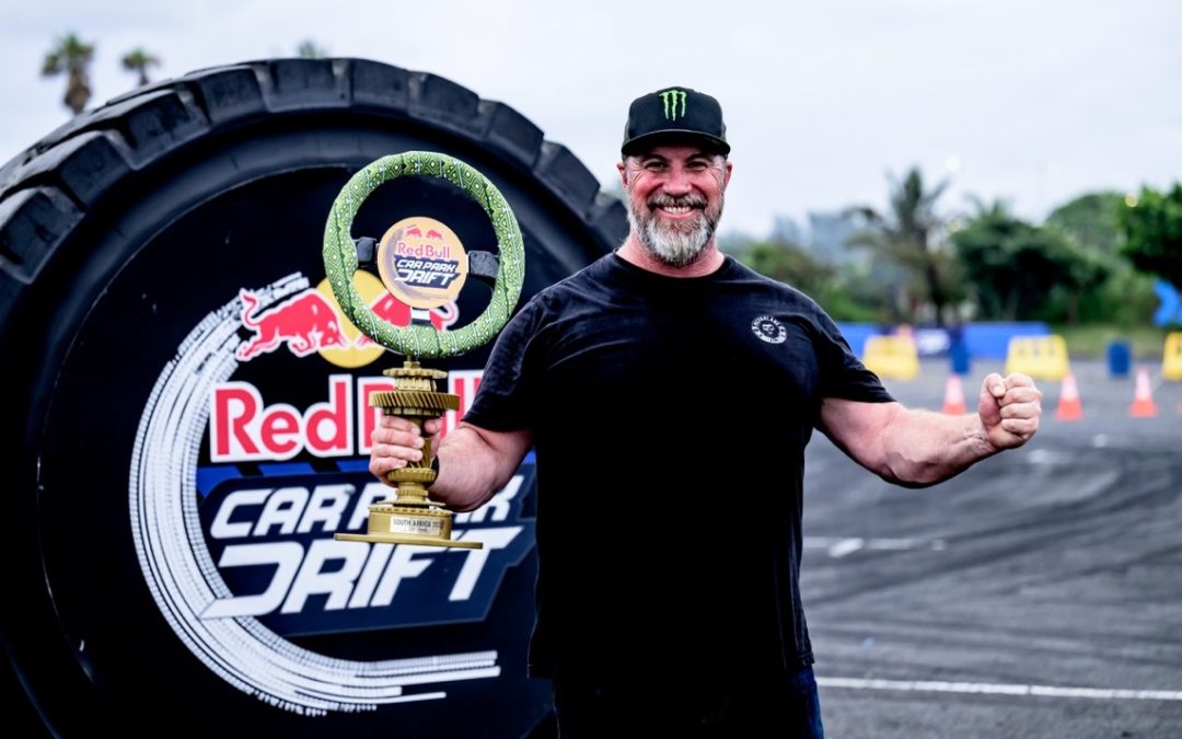 JIM MCFARLANE BAGS HIS THIRD RED BULL CAR PARK DRIFT SOUTH AFRICA WIN