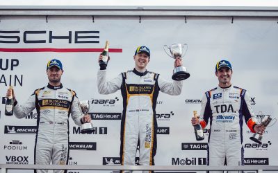 BRDC RISING STAR ANDREW RACKSTRAW RETAKES PORSCHE CARRERA CUP GB LEAD AFTER STUNNING SILVERSTONE DOUBLE PODIUM FINISH